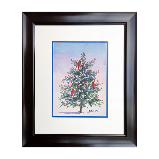 Christmas Cardinals by Diana Madaras - Original Watercolor