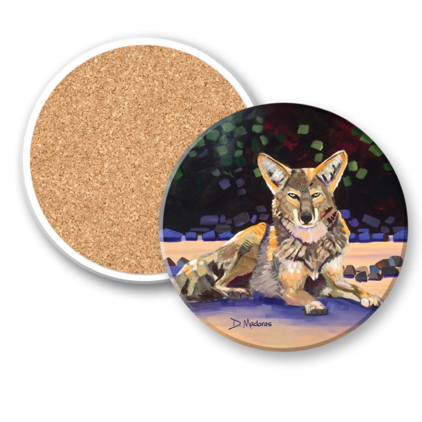 Electric Coyote - Ceramic Coaster