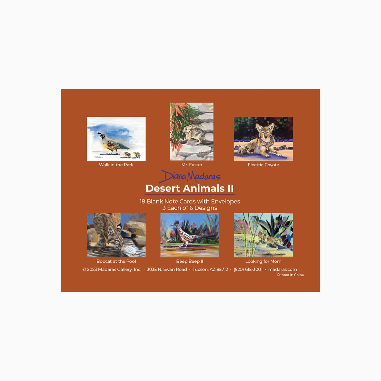 Desert Animals Boxed Note Cards