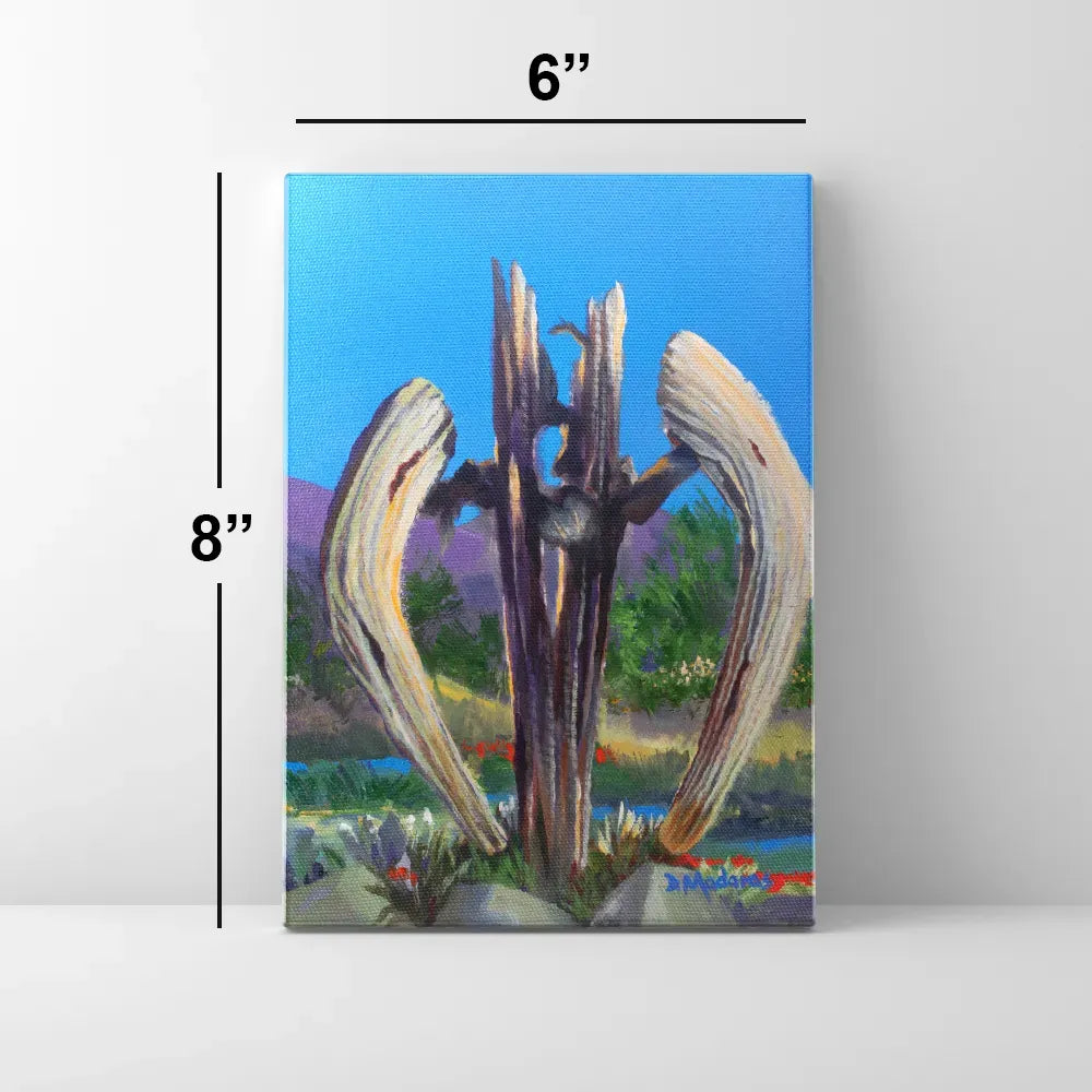 Angel Saguaro - Mini Canvas