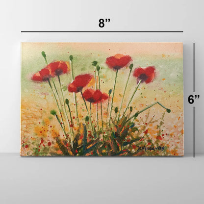 Little Poppies- Mini Canvas