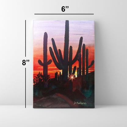 Sunset at Dove Mountain- Mini Canvas