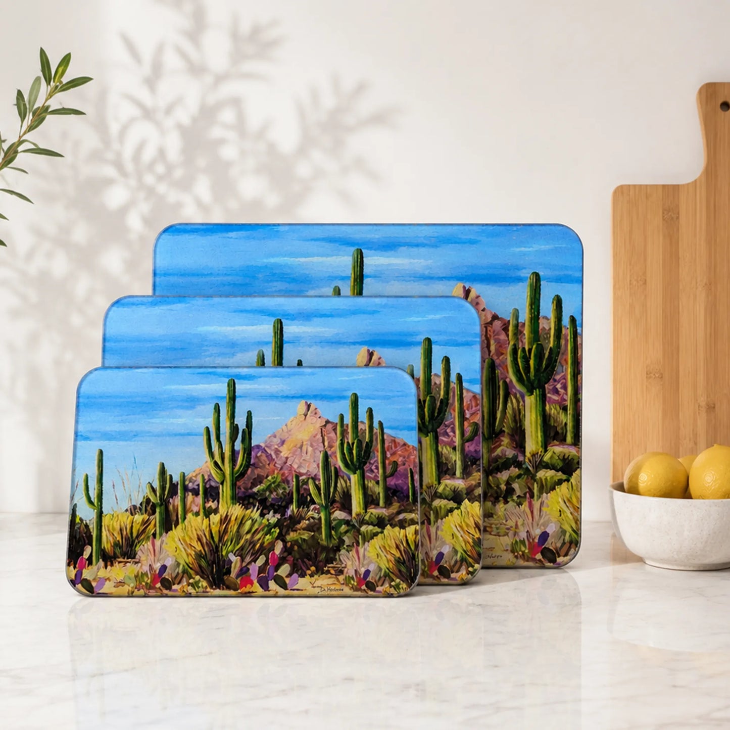 First Light - Glass Cutting Board