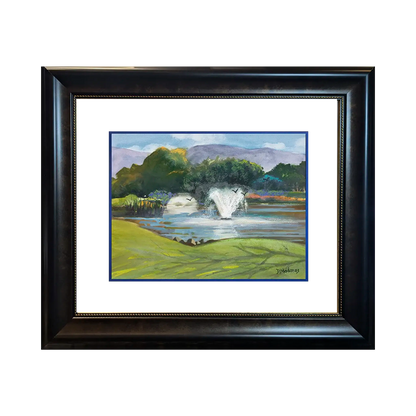 Fountains on #4 by Diana Madaras - 12x16" Original Watercolor and Pastel