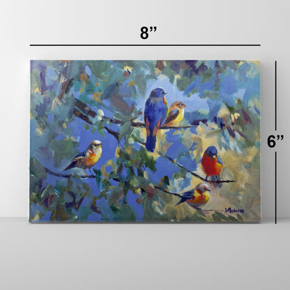 Five Birds- Mini Canvas