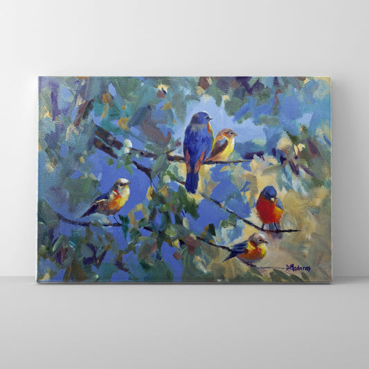 Five Birds- Mini Canvas