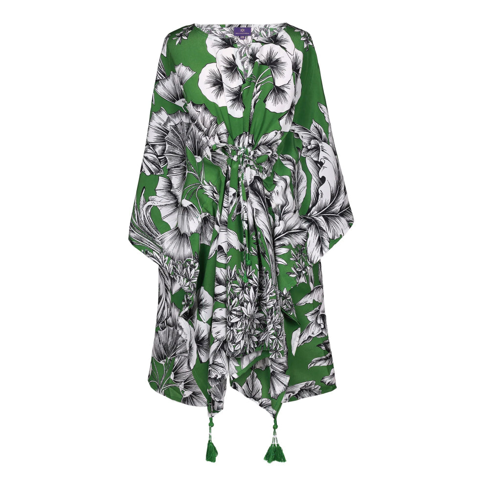 Giardino Verde Italian Silk Kaftan by Pax Philomena