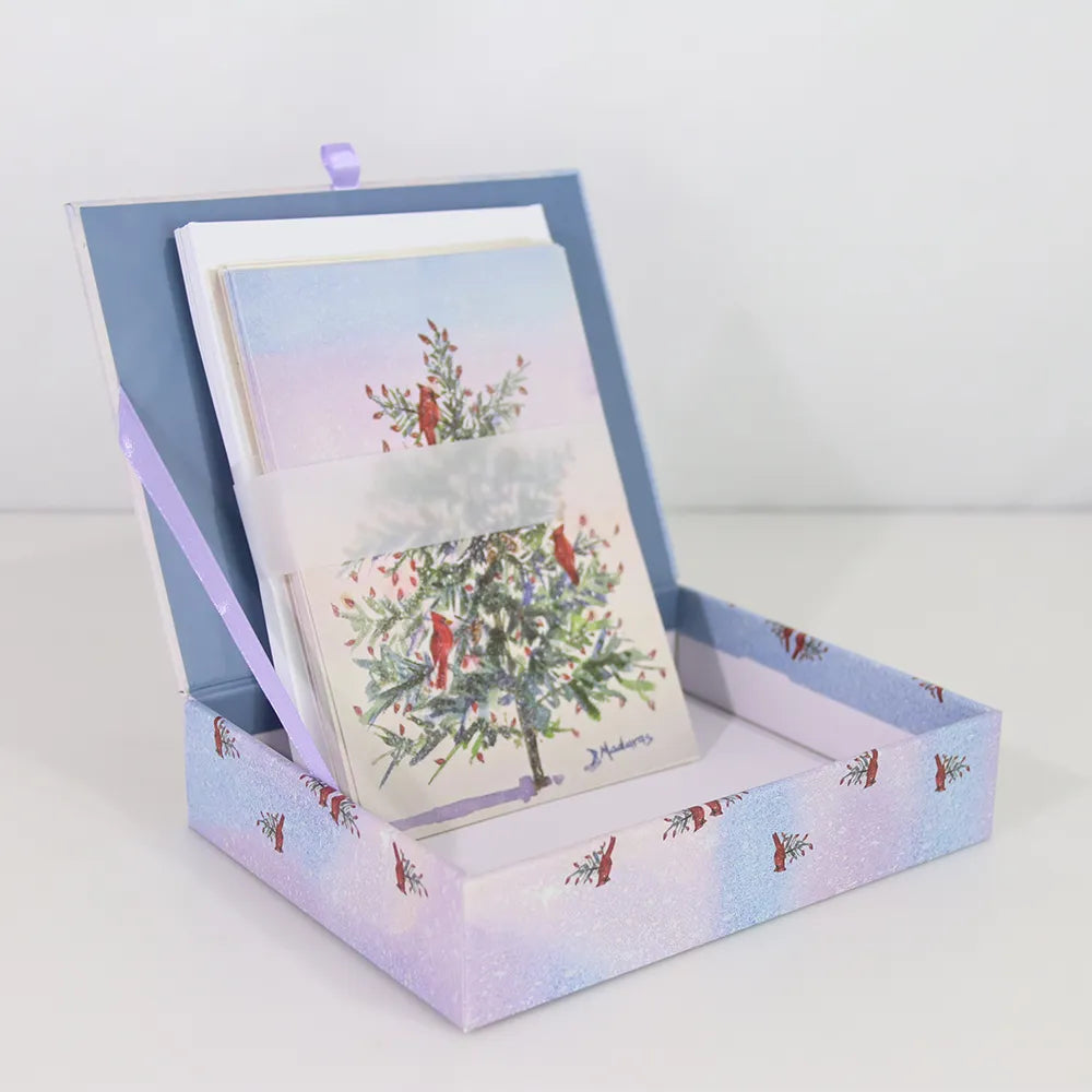 Christmas Cardinal- Signature Holiday Card Box