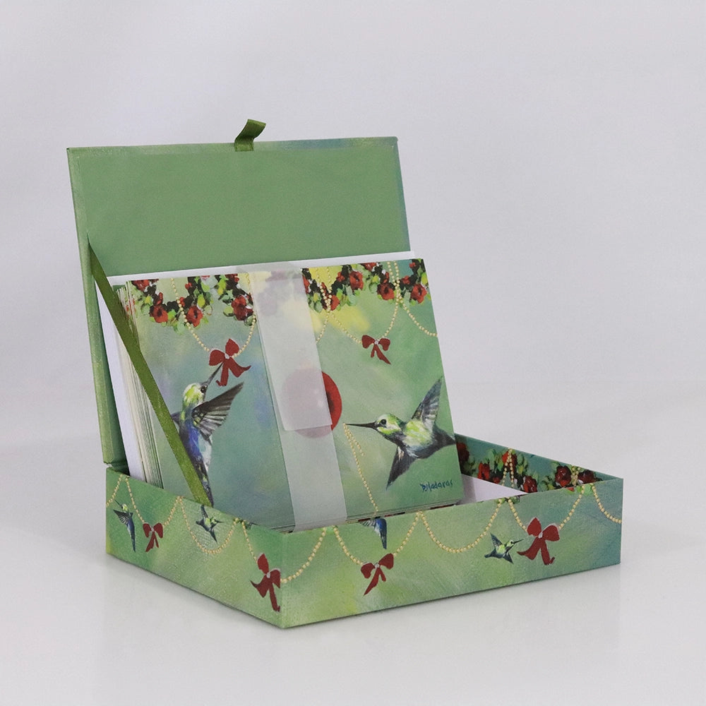 Holiday Hummingbirds -Signature Holiday Card Box