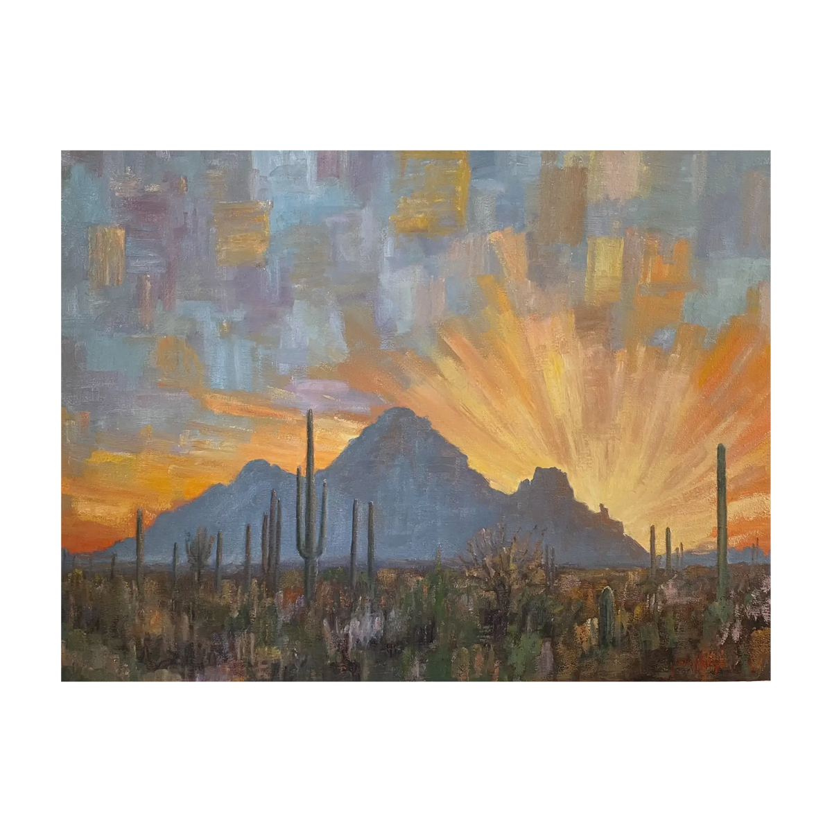 Camelback Praying Monk Sunset by John Horejs