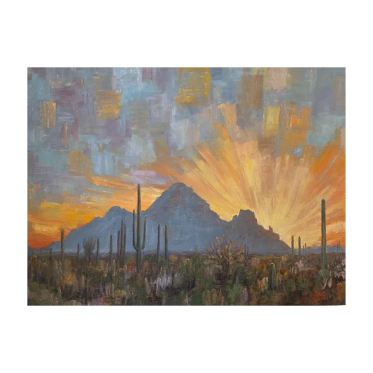 Camelback Praying Monk Sunset by John Horejs