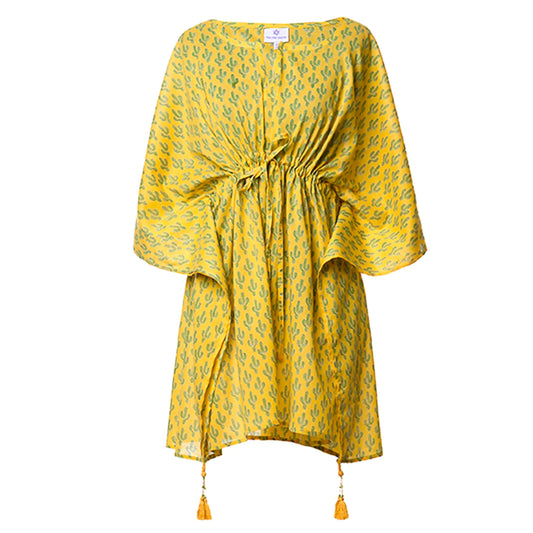 Prickly Pax Marigold Cactus Kaftan Dress by Pax Philomena