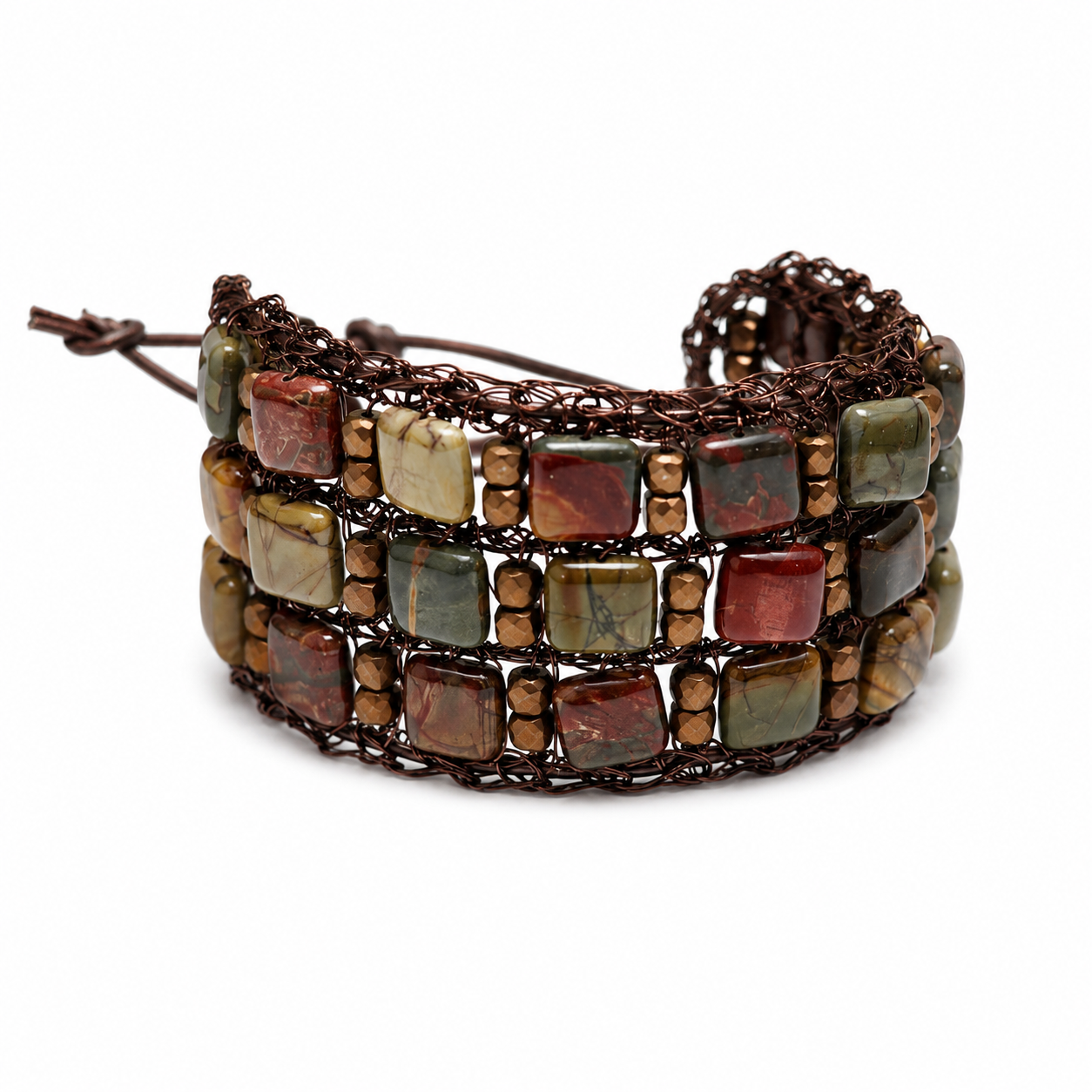 CCQ1021 Red Creek Jasper Bracelet by StudioJere