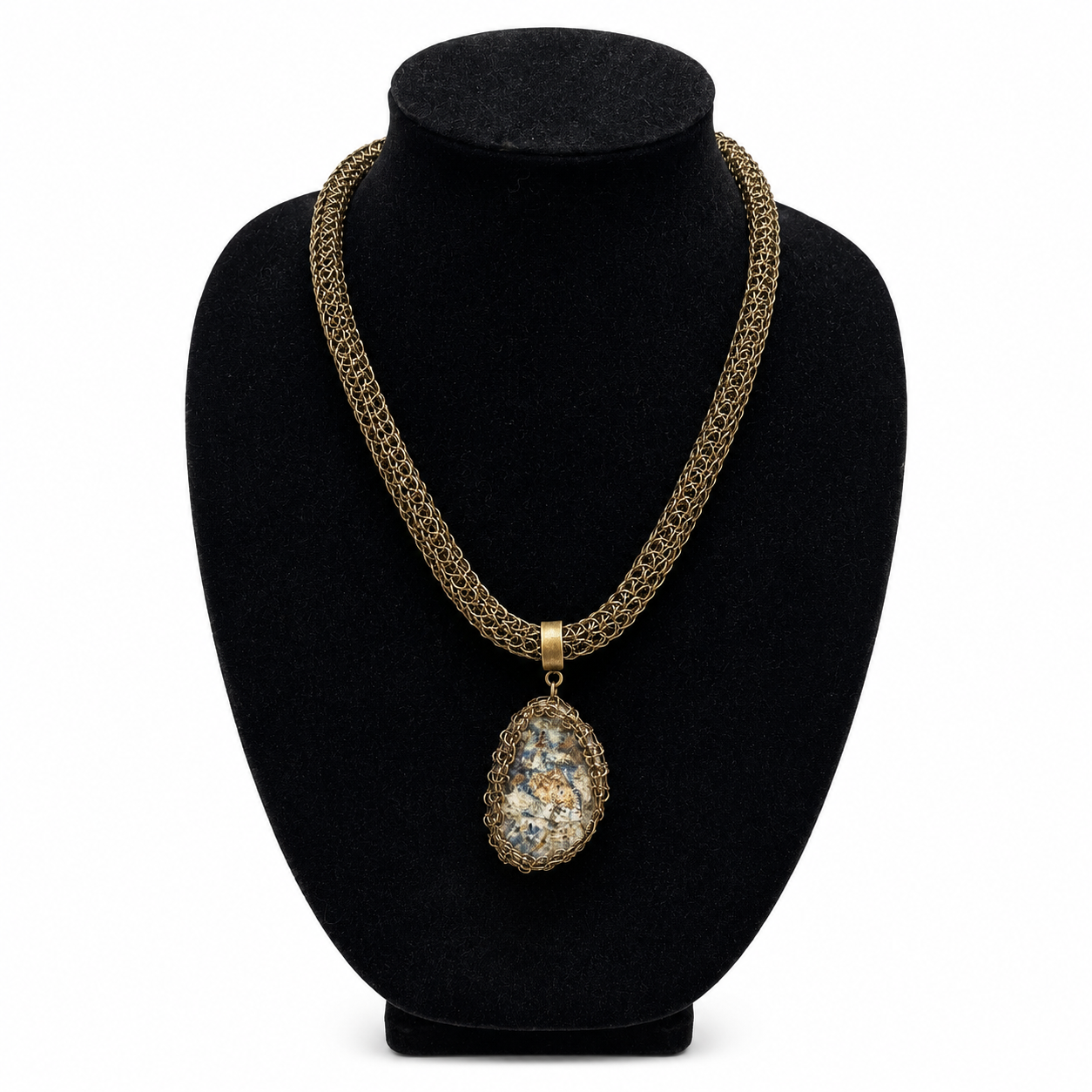 VB900- Pendant with Chrysocolla Stone Necklace by StudioJere