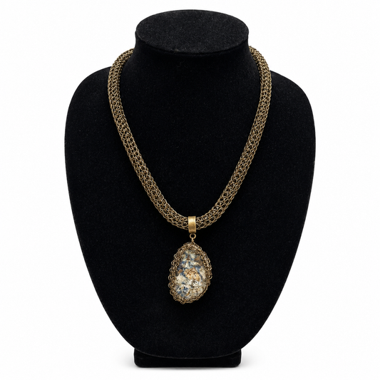 VB900- Pendant with Chrysocolla Stone Necklace by StudioJere