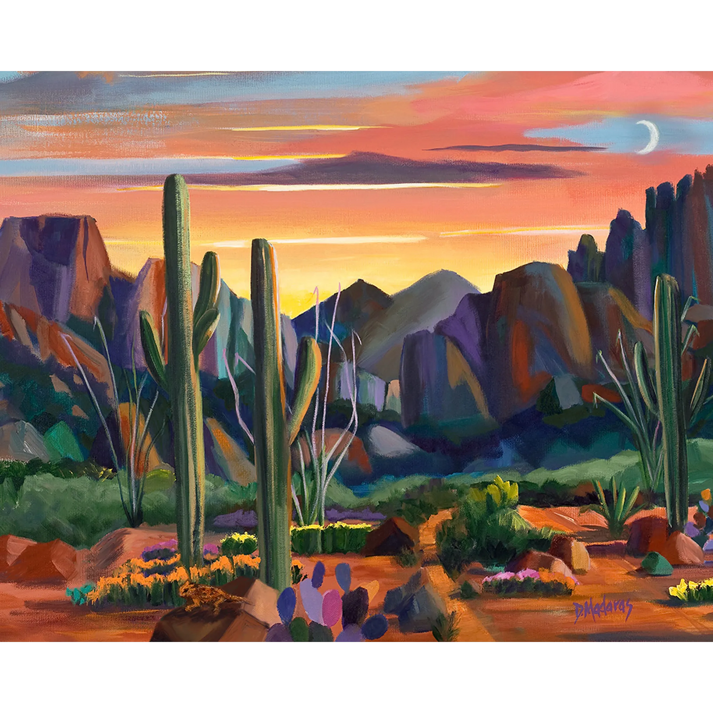 Lizard in the Desert- Canvas