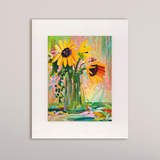 Leslie's Sunflowers - Matted Print
