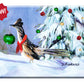 Roadrunner in Snow - Glass Cutting Board