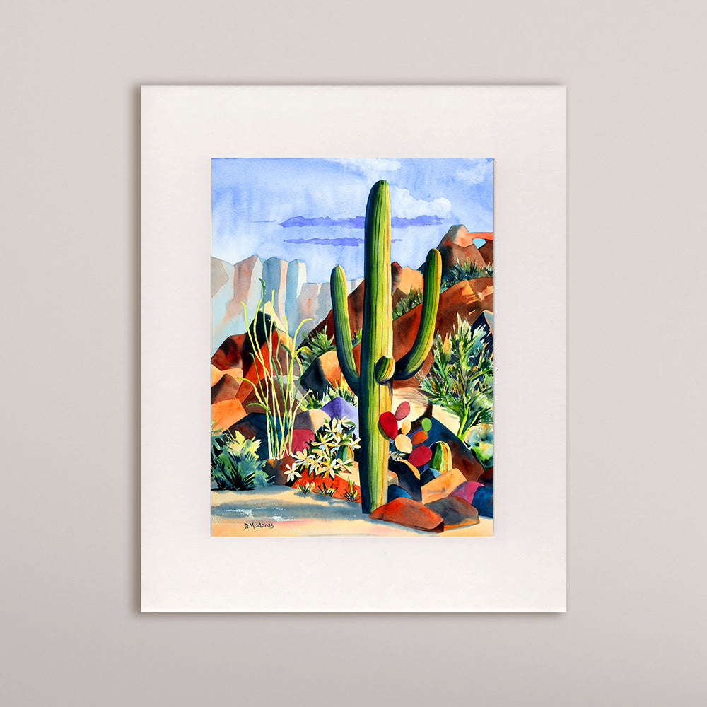 One Purple Rock- Matted Print