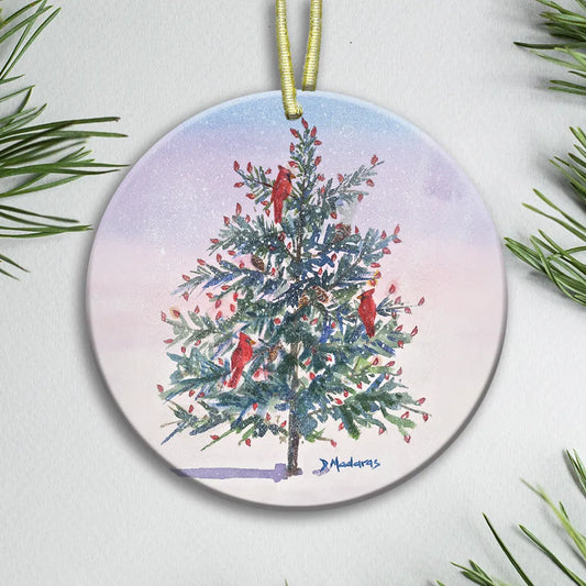 Christmas Cardinal - Ceramic Ornament