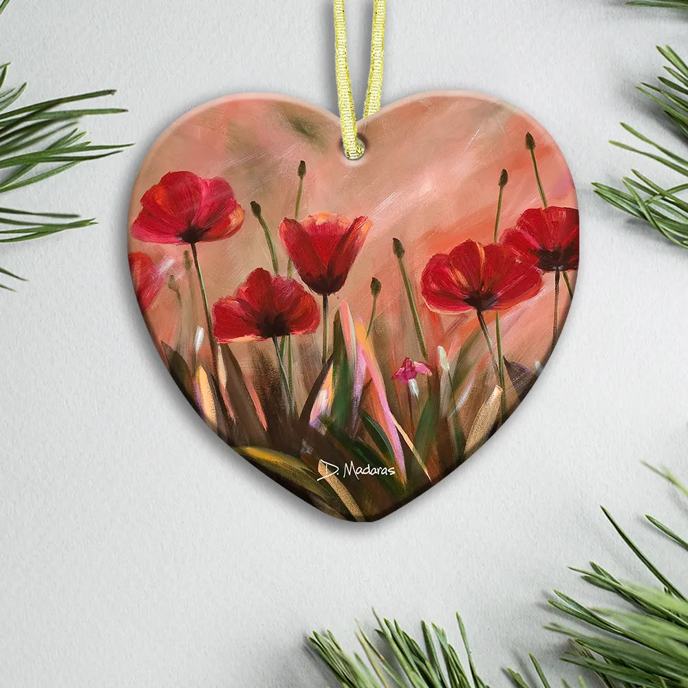 Jim's Poppies - Ceramic Ornament