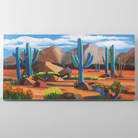 Shades of Desert Blue- Canvas Panorama