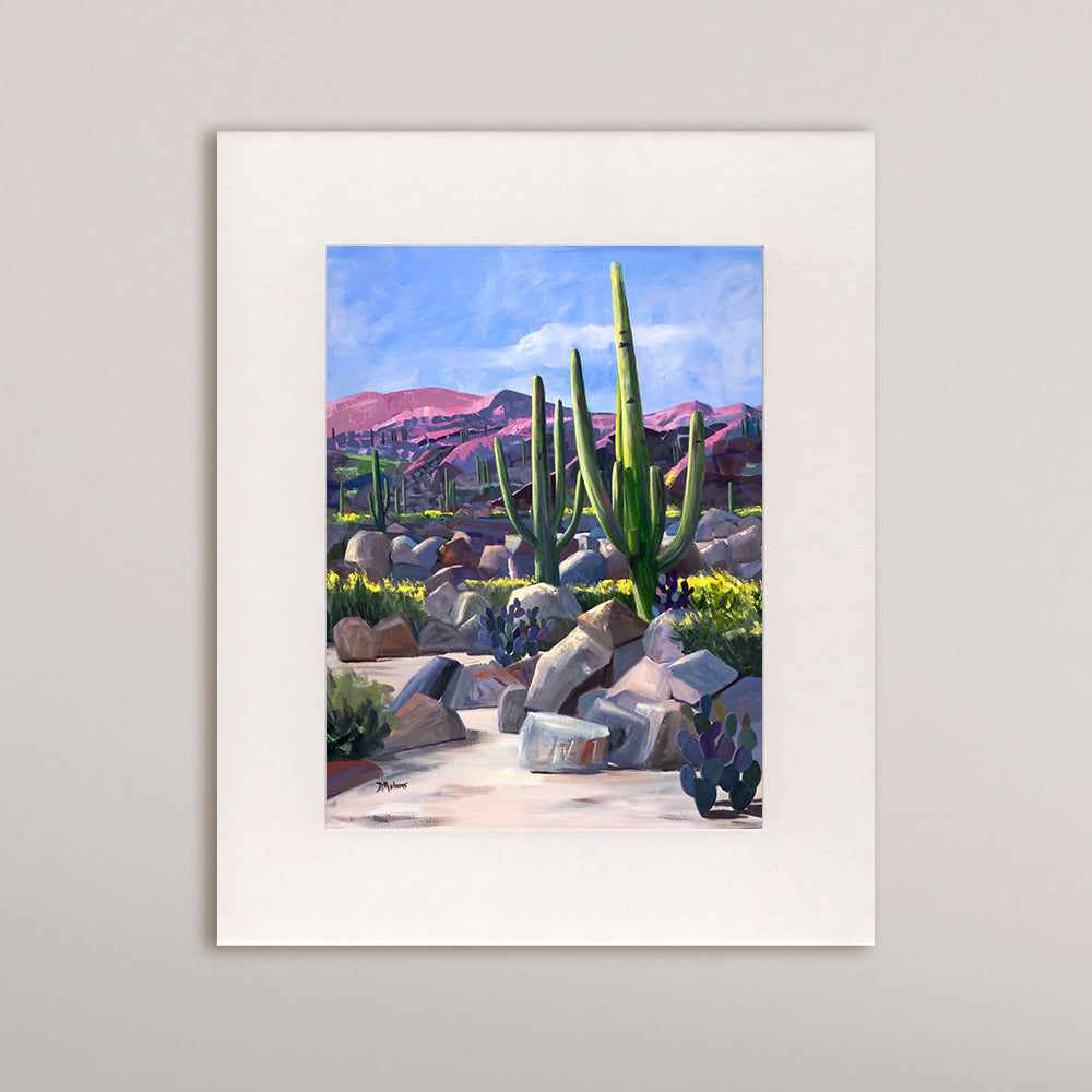 Party Cactus- Matted Print