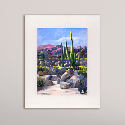 Party Cactus- Matted Print