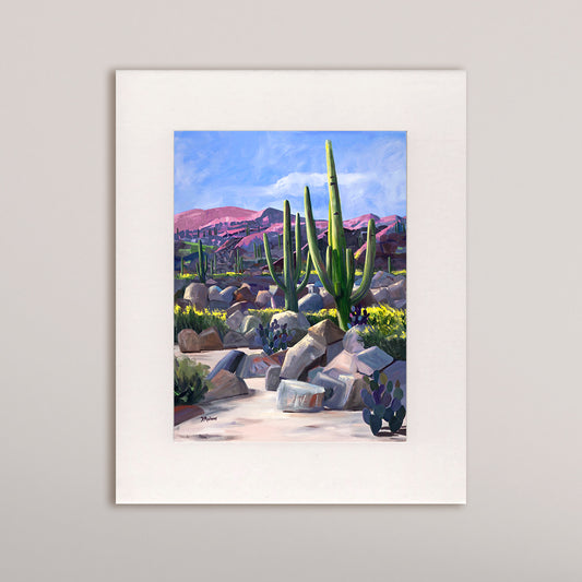 Party Cactus- Matted Print