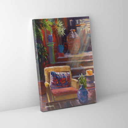 Patio at Hotel California- Canvas