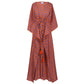 Phoenix Purple Cactus Kaftan Dress by Pax Philomena