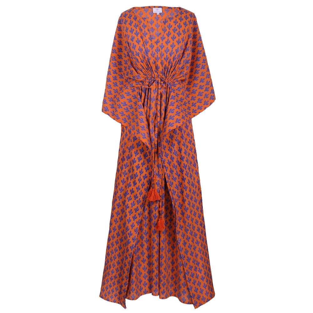 Phoenix Purple Cactus Kaftan Dress by Pax Philomena