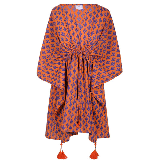 Phoenix Purple Cactus Kaftan Dress by Pax Philomena