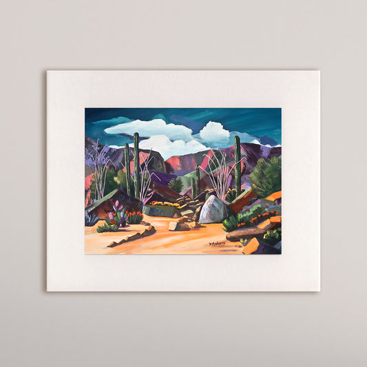 Pink Ocotillo II- Matted Print