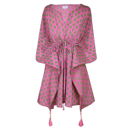 Pink Prickly Pax Cactus Kaftan by Pax Philomena