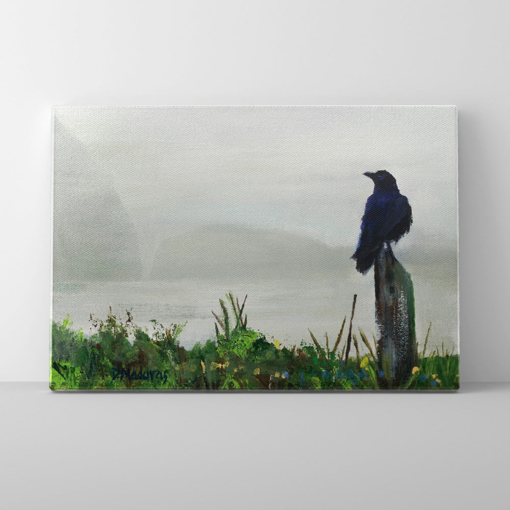 Raven in the Mist- Canvas