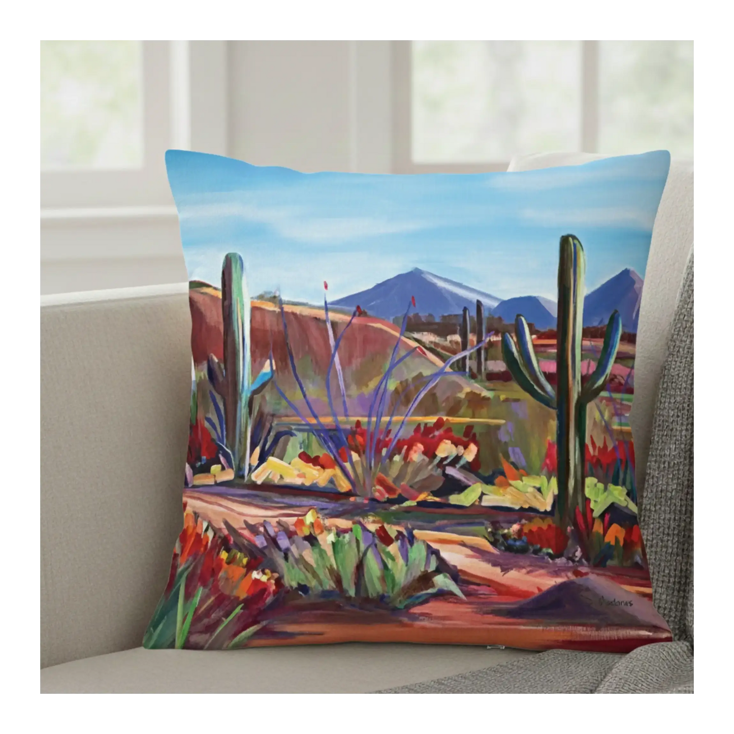 Along the Red Mile - Throw Pillow