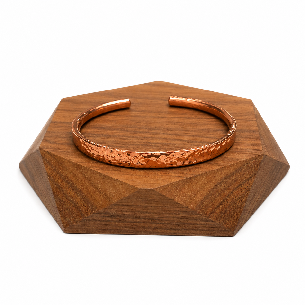 Grounded Hammered Copper Cuff size M/L by Renée Lee Jewelry