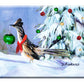 Roadrunner in Snow - Glass Cutting Board