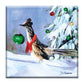 Roadrunner in Snow - Glass Trivet