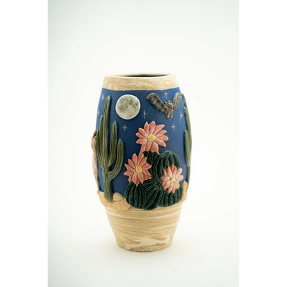 Sonoran Night Vase 9x4.5" by Colleen Conlin