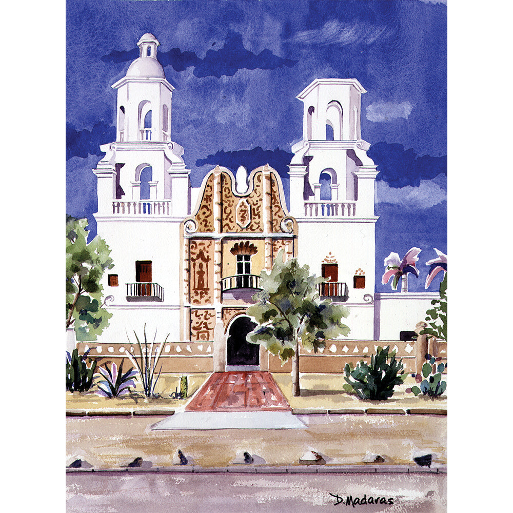 San Xavier Mission- Matted Print