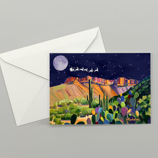Santa Visits Aravaipa Canyon - Holiday Cards