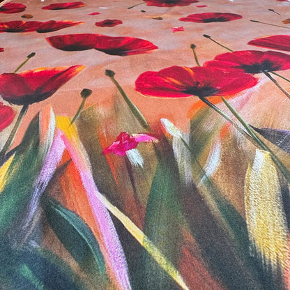Poppies- 100% Silk Scarf