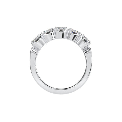 Sterling Silver Round 4mm Couture Half Eternity Ring Band by Bling