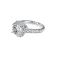 Sterling Silver Couture 8mm Round Center Halo Ring by Bling