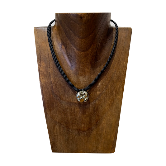 Medium Pyrite Necklace by Adriana Socol