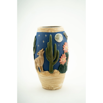 Sonoran Night Vase 9x4.5" by Colleen Conlin