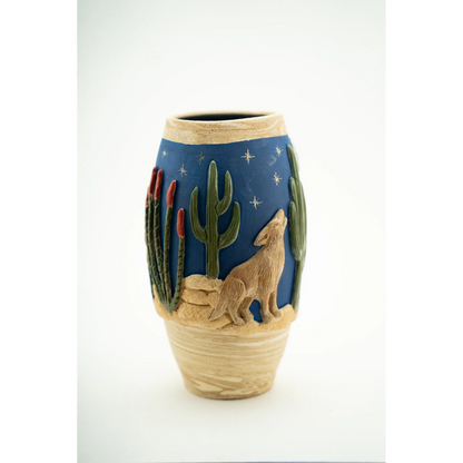 Sonoran Night Vase 9x4.5" by Colleen Conlin