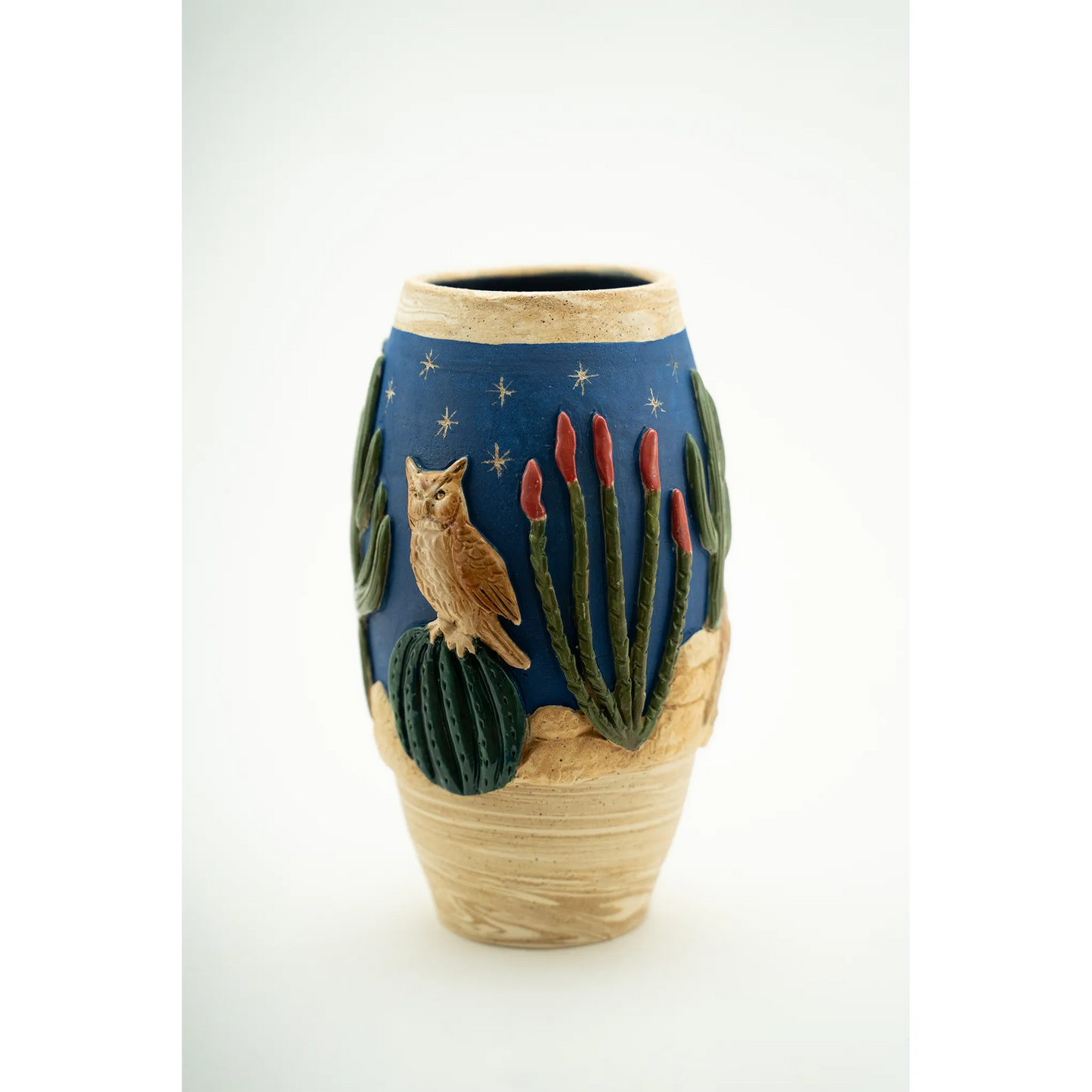 Sonoran Night Vase 9x4.5" by Colleen Conlin